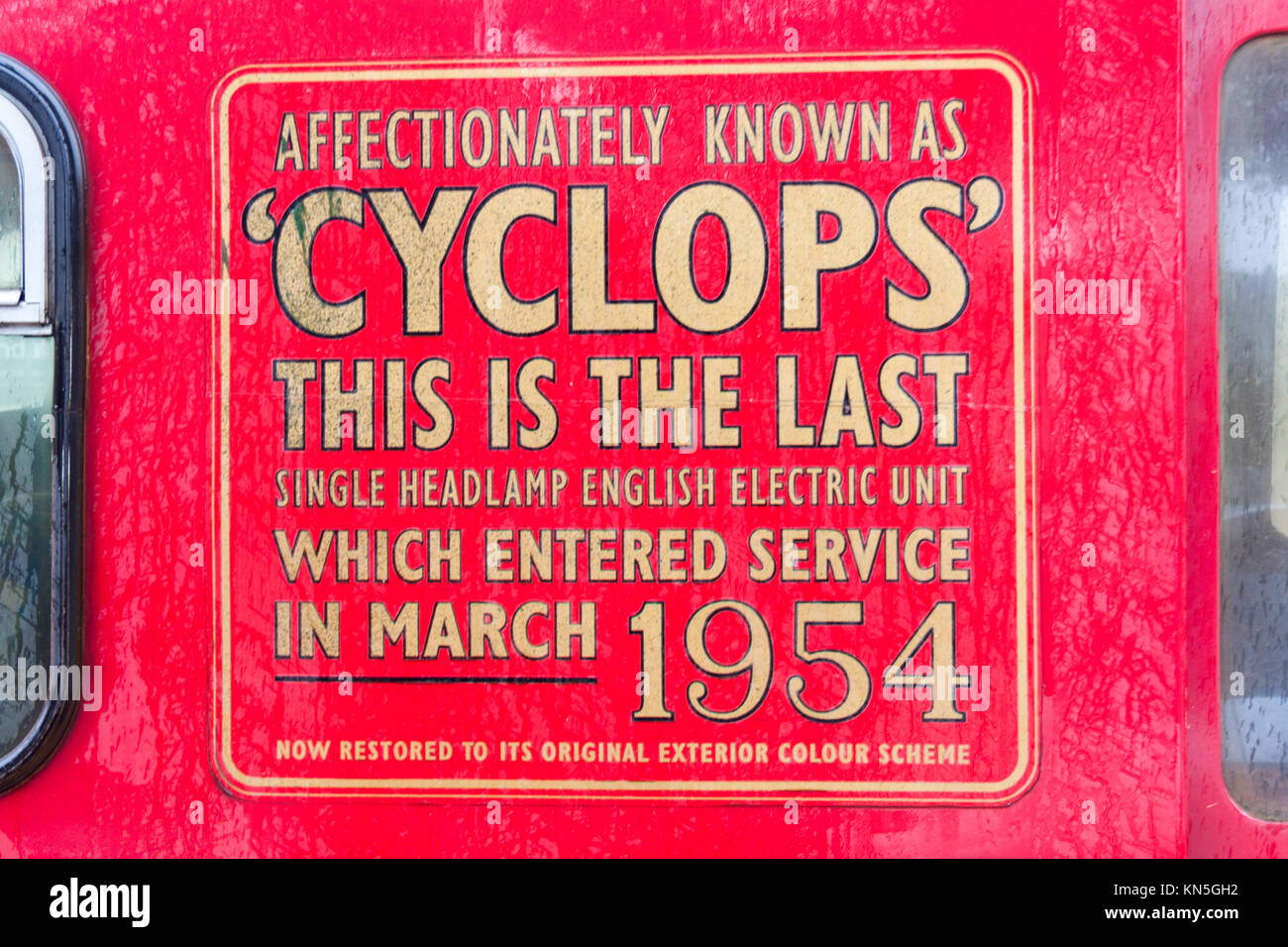 Cyclope - le dernier projecteur unique unité électrique anglais en service depuis 1954, Wellington, Nouvelle-Zélande Banque D'Images