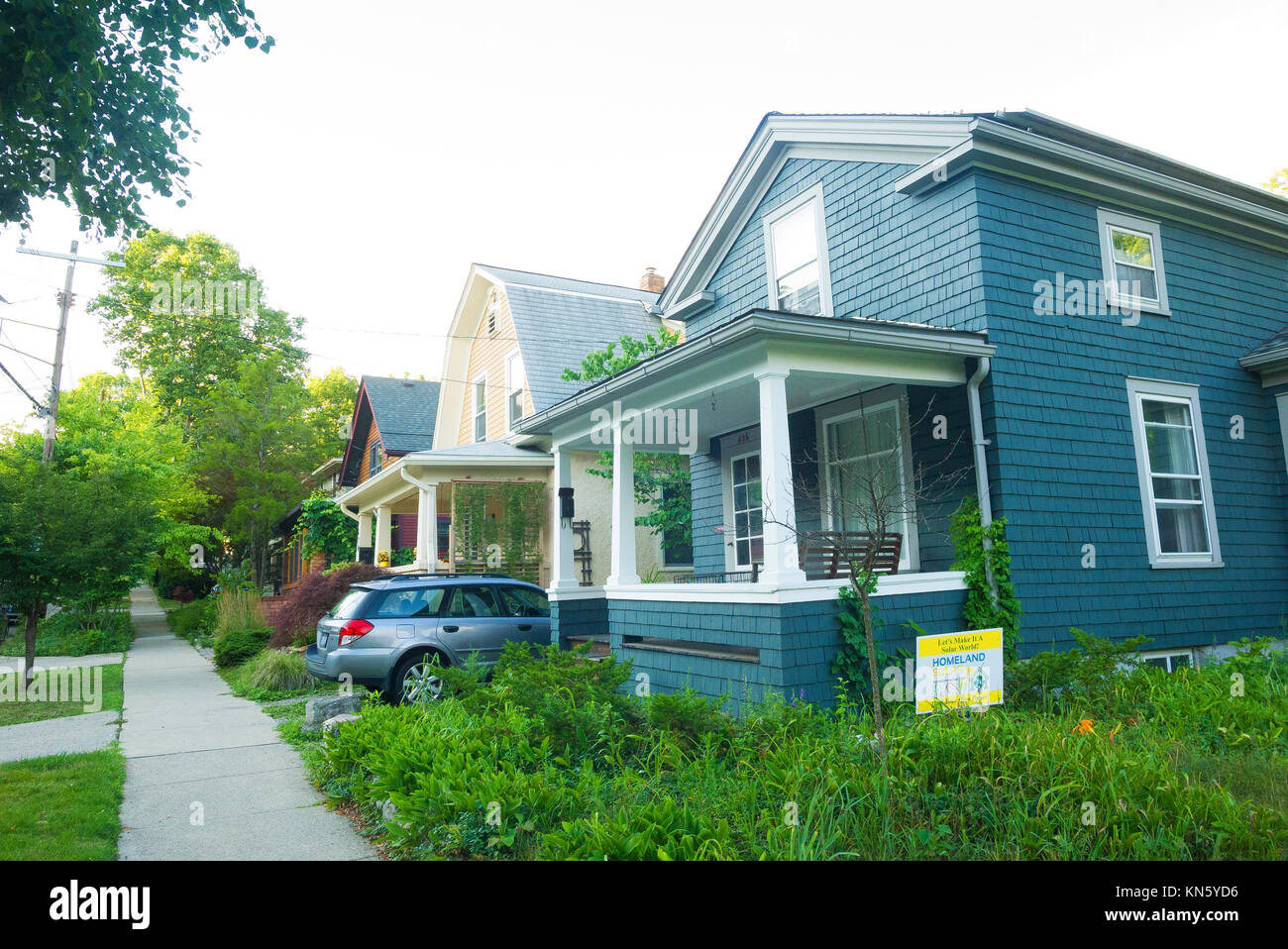 Maisons bois dans la région de Michigan, United States Banque D'Images