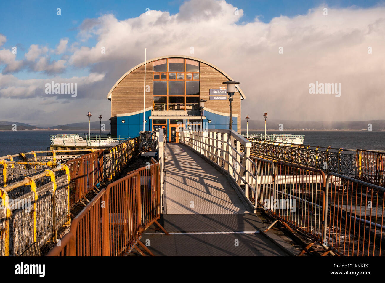 Giliano residence temporaire sur les Mumbles Pier Banque D'Images