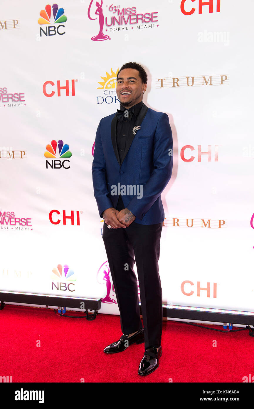 DORAL, FL - le 25 janvier : DeSean Jackson participe à la 63e Congrès annuel de défilé de Miss Univers au Trump Doral National le 25 janvier 2015 à Doral en Floride. People : DeSean Jackson Banque D'Images