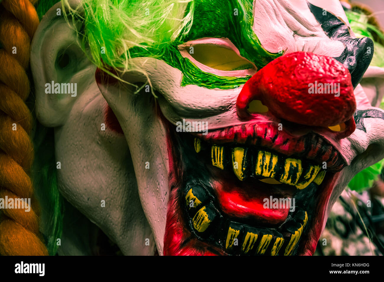 Masque Clown effrayant Halloween Costume de Zombie Banque D'Images