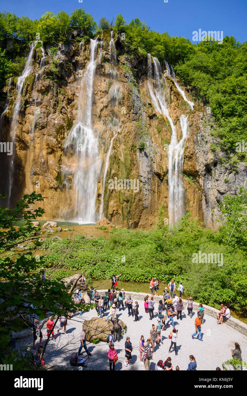 Le parc national des Lacs de Plitvice, Croatie Banque D'Images