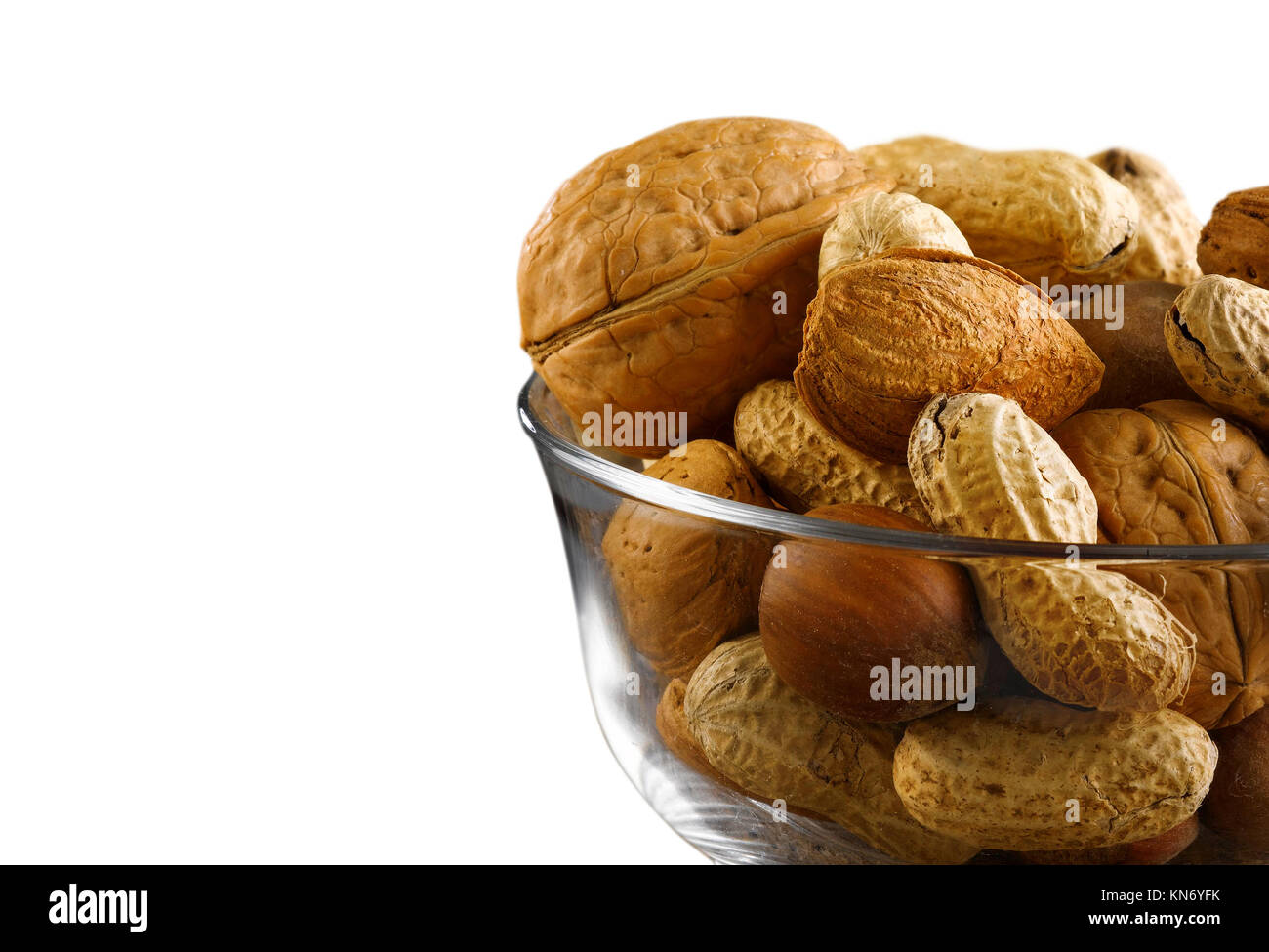 Les fruits secs, noix, noisettes, amandes Banque D'Images