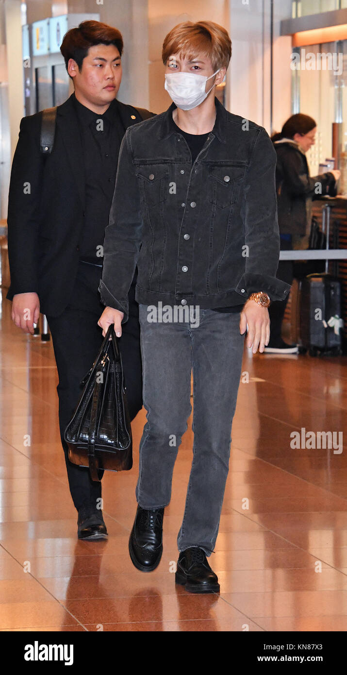 Jae-Joong, JYJ, Décembre 8, 2017, Tokyo, Japon : chanteur coréen Kim Jae-Joong de JYJ arrive à l'Aéroport International de Tokyo à Tokyo, Japon, le 8 décembre 2017 Banque D'Images