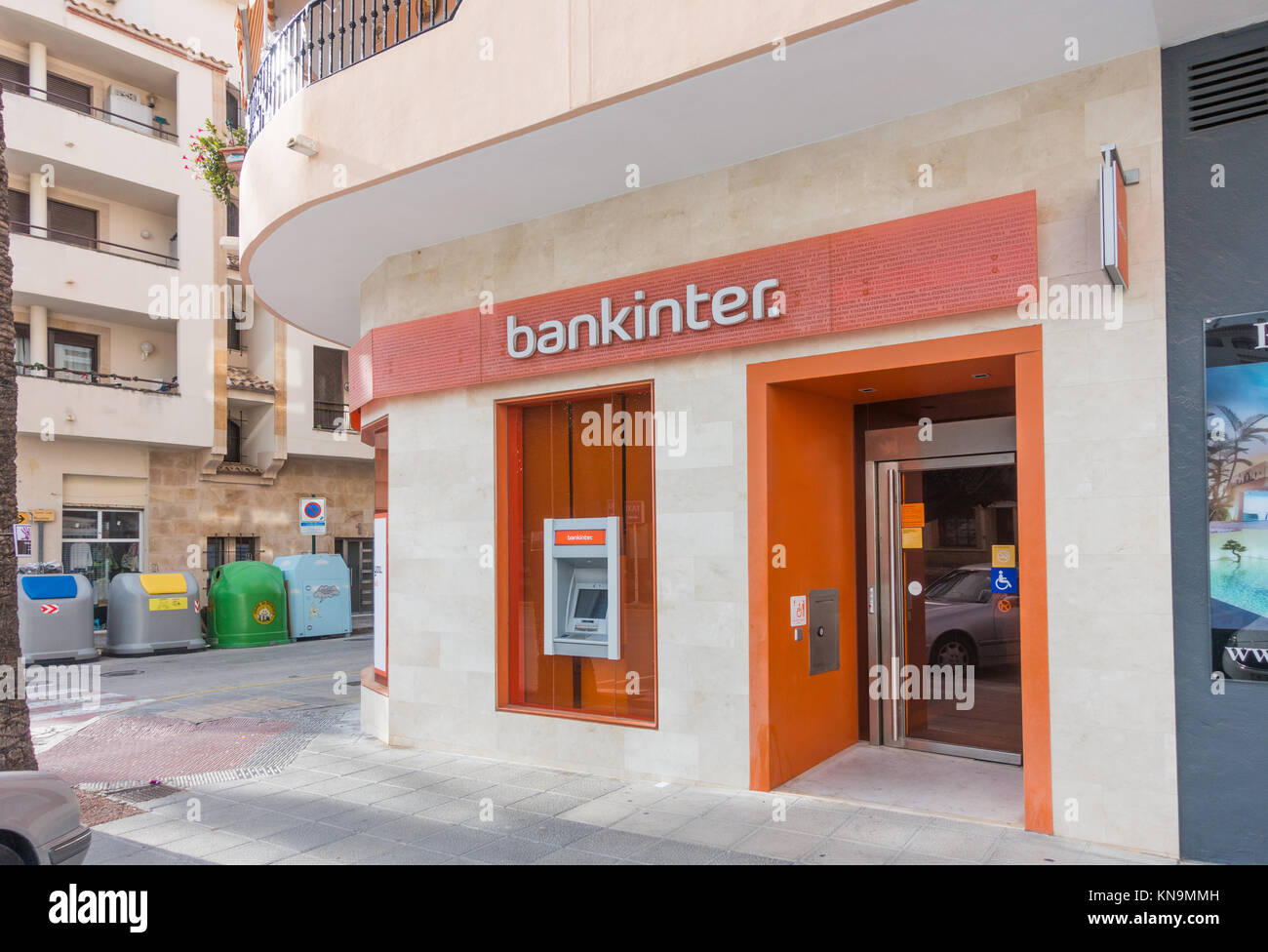 Banque Bankinter à Moraira, Espagne, Europe. Banque D'Images