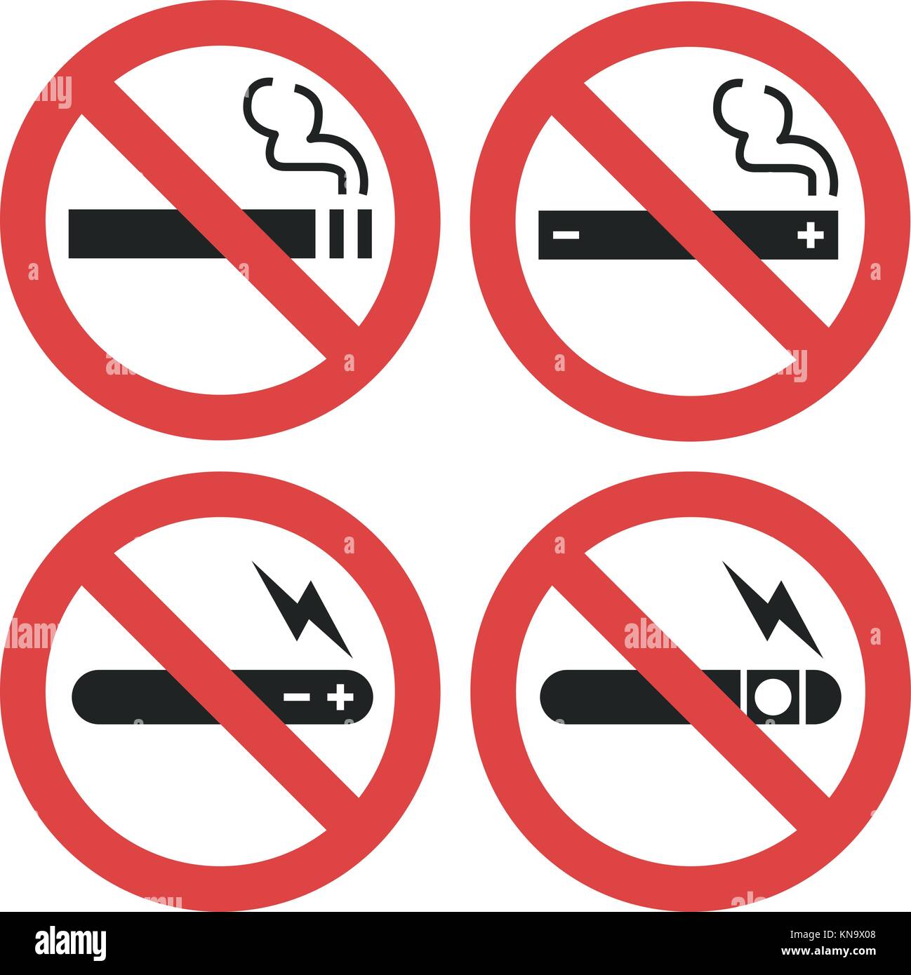 Jeu de symboles vectoriels - vaping interdit, fumer cigarette lectronique  non admis Image Vectorielle Stock - Alamy