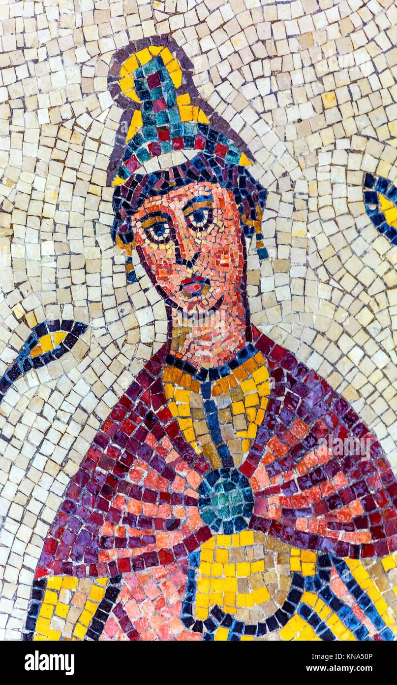6e siècle ancienne mosaïque de personnes de l