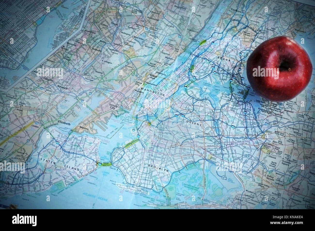 New york sur la carte du monde Banque de photographies et d’images à ...