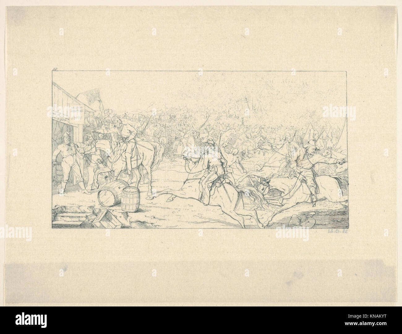 RAID du général Stuart à la Maison Blanche (Tiré des gravures de guerre des confédérés) MET DP831338 421357 Banque D'Images