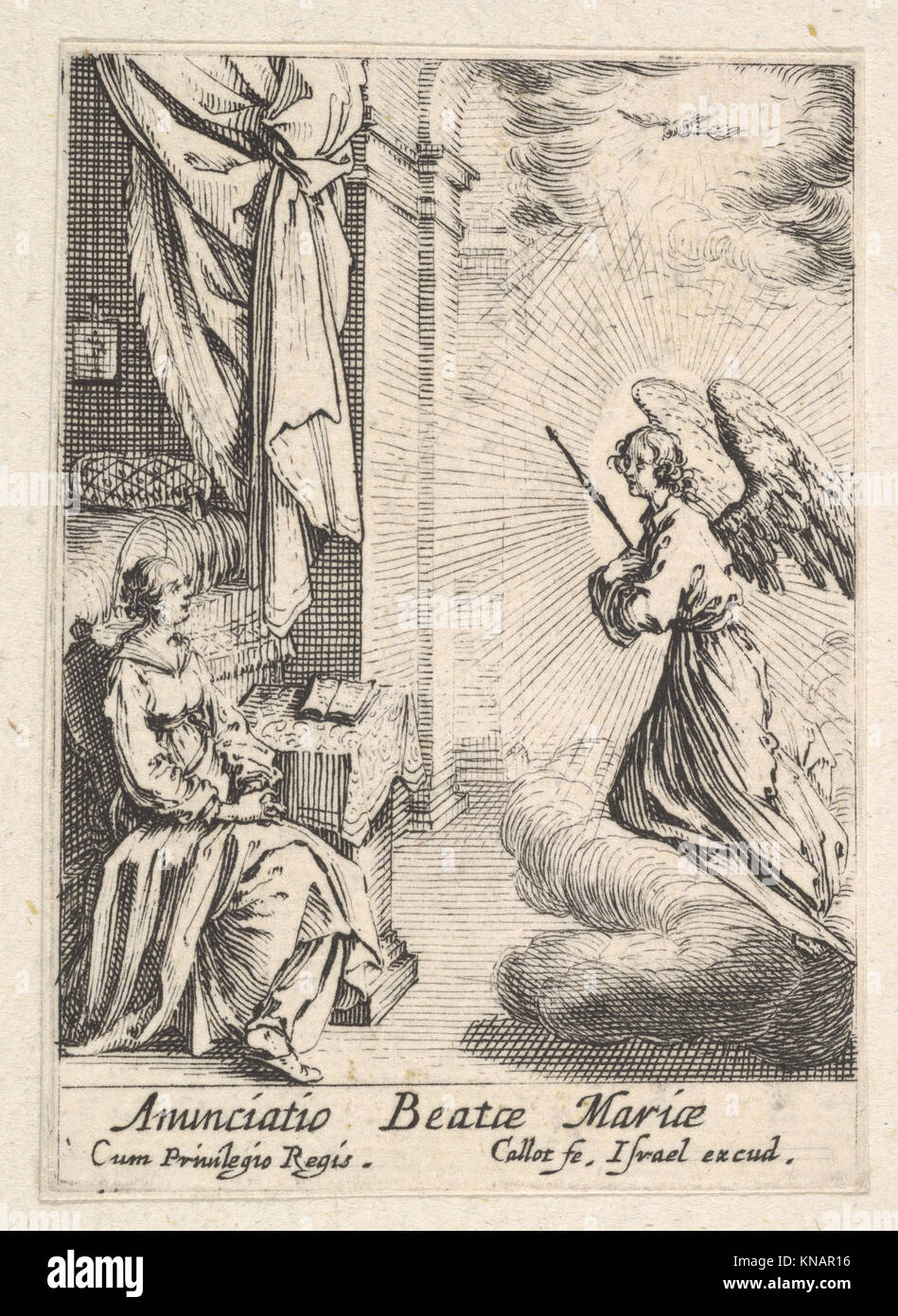 Annonciation, avec l'ange approchant de la Marie assise de la gauche, et la colombe du Saint-Esprit ci-dessus A RENCONTRÉ DP834092 399332 Banque D'Images