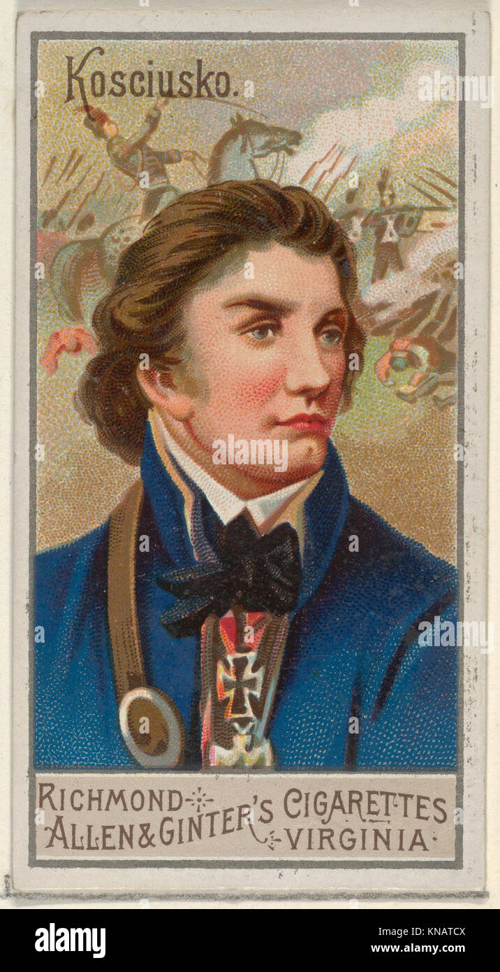 Andrzej Tadeusz Bonawentura Kosciuszko, à partir de la série grands généraux (N15) pour Allen & Ginter Marques de cigarettes atteint 408197 DP834783 Banque D'Images