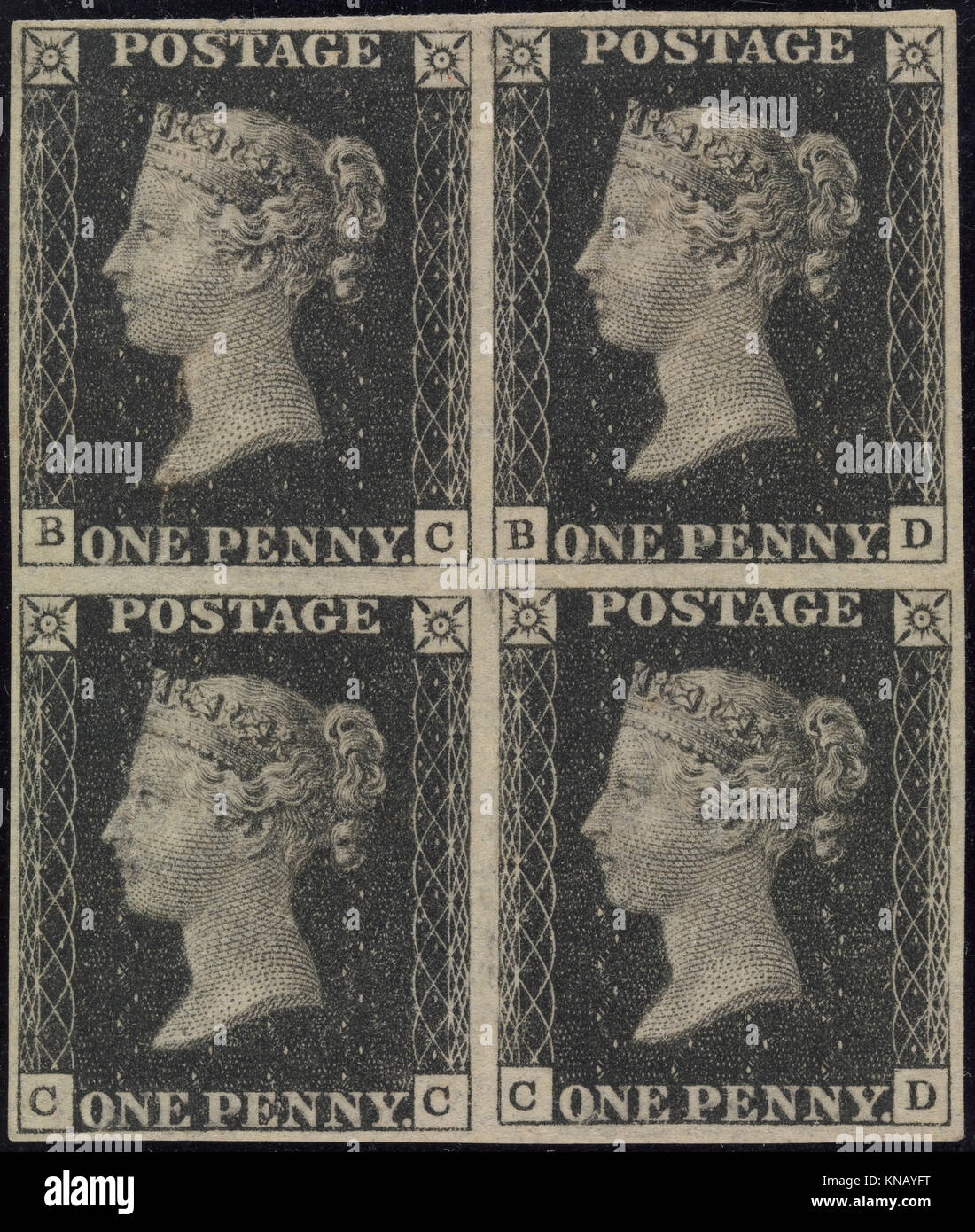 Penny black stamps postage Banque de photographies et d'images à haute  résolution - Alamy