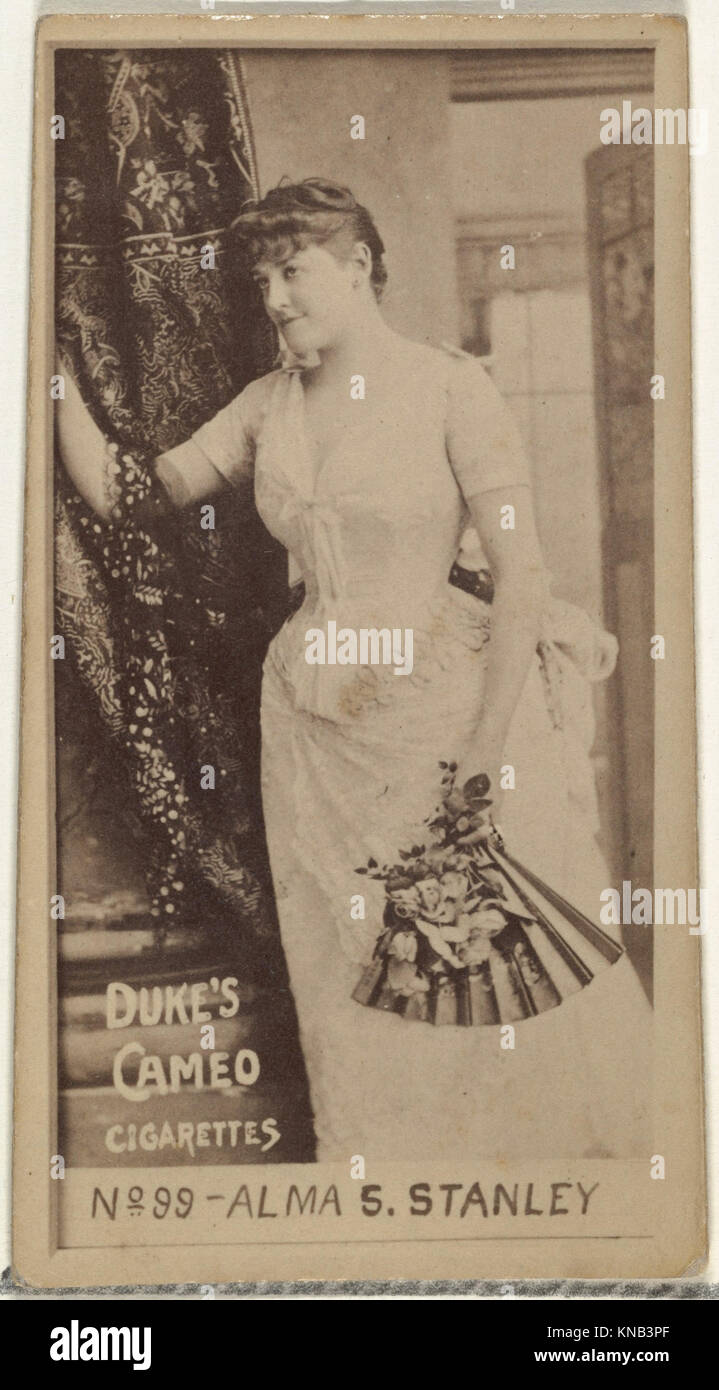 Numéro de carte 99, Alma S. Stanley, acteurs et actrices de la série (N145-4) émis par le duc Sons & Co. pour promouvoir les cigarettes Cameo RENCONTRÉ DP840003 646978 Banque D'Images