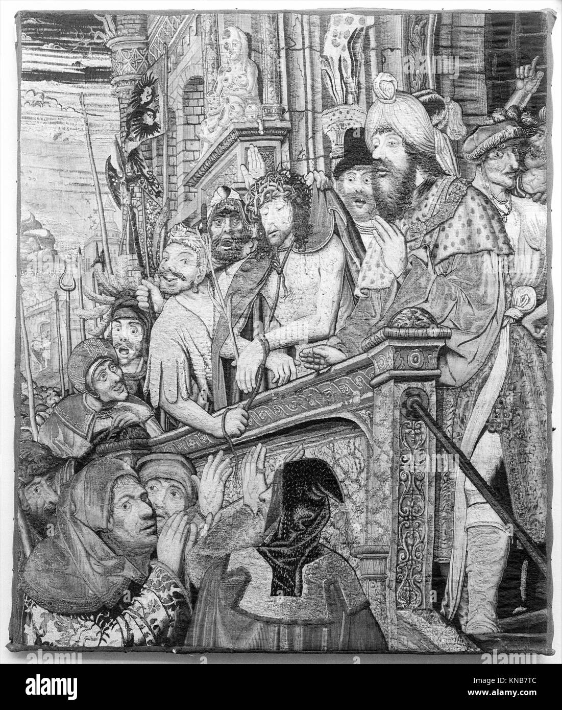 « Christ montré au peuple » est une œuvre d'art MET représentant une scène religieuse chrétienne, capturant l'iconographie et la signification dévotionnelle. Banque D'Images