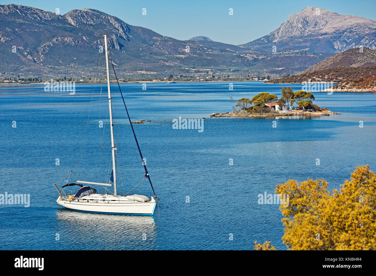 La petite île de Poros, Grèce Daskalio Banque D'Images