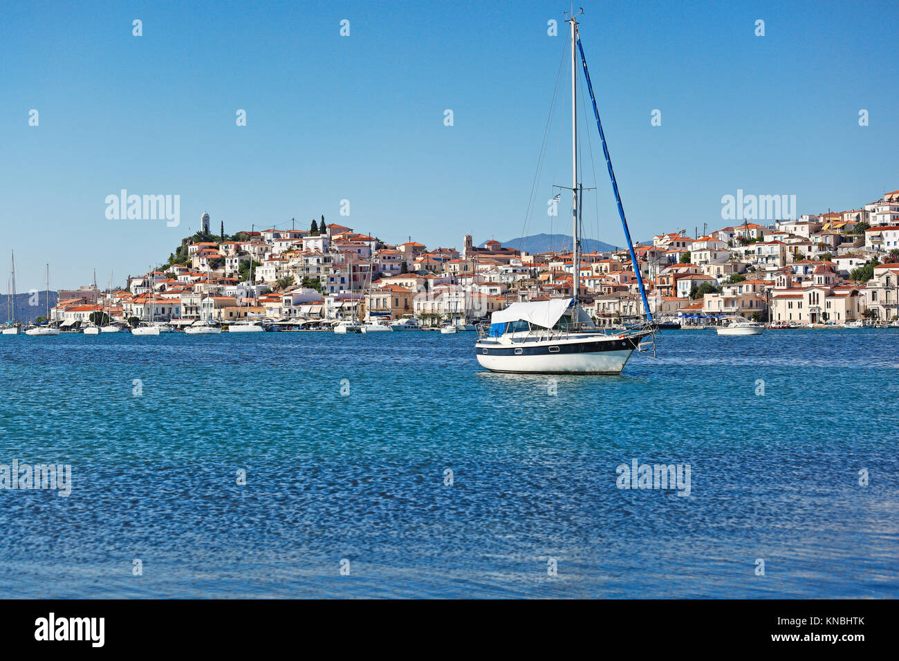 Dans l'île de Poros, Grèce golfe de Saros Banque D'Images