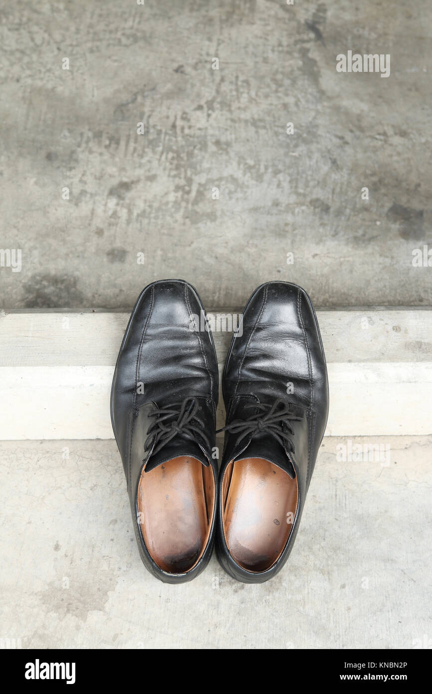 Les chaussures homme en cuir Banque D'Images