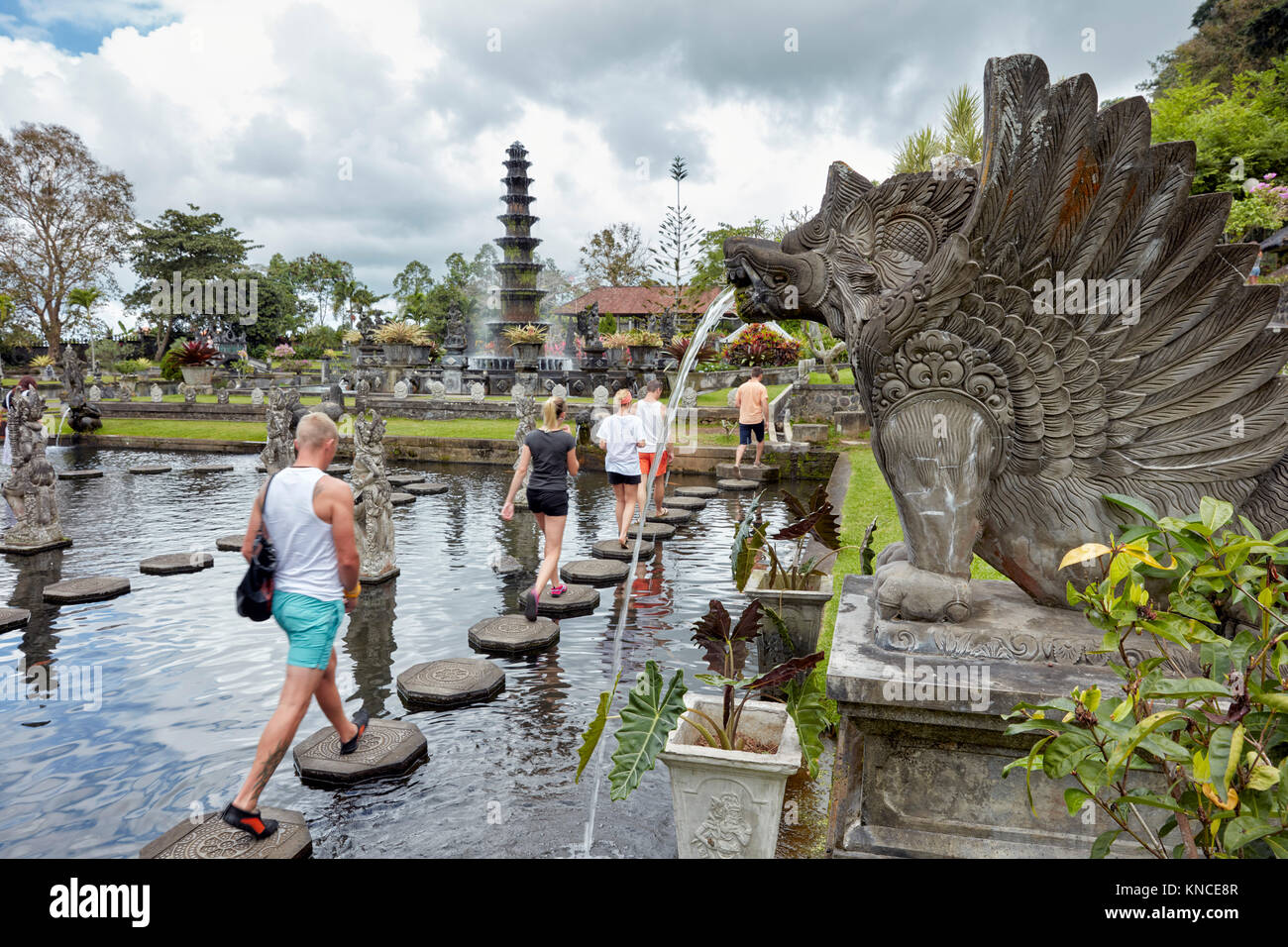 L'eau Tirta Gangga palace, un ancien palais royal. Régence Karangasem, Bali, Indonésie. Banque D'Images