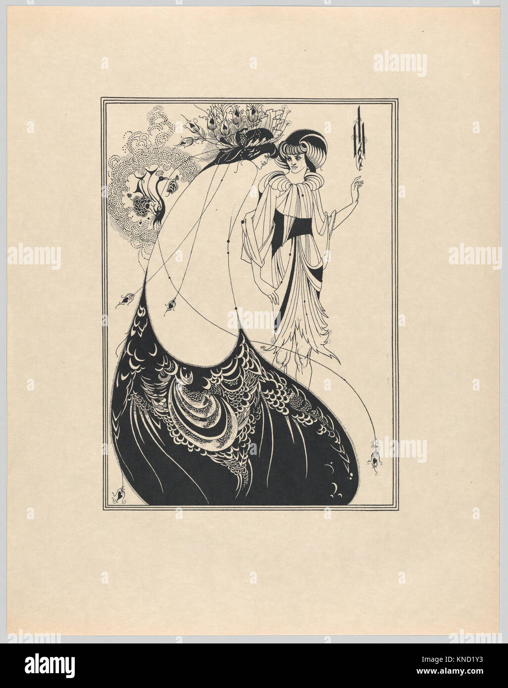 Les illustrations « Salomé » de Beardsley présentent un style Art Nouveau distinctif, des motifs symboliques et une interprétation visuelle de la pièce de Wilde dans la collection MET. Banque D'Images