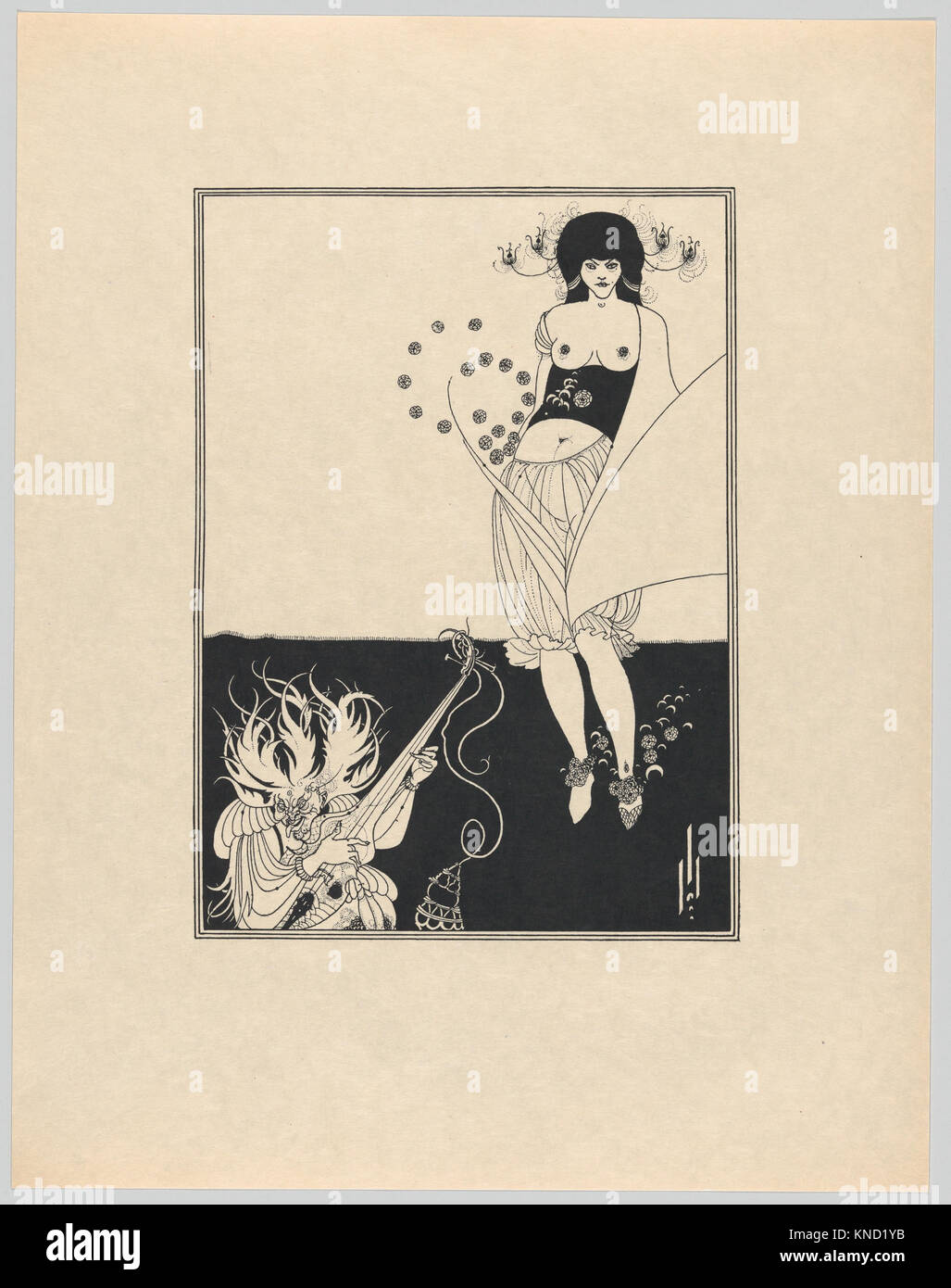 Les illustrations « Salomé » de Beardsley illustrent l'Art Nouveau avec de beaux dessins au trait, des figures dramatiques et un style artistique du XIXe siècle, conservés dans la collection MET. Banque D'Images