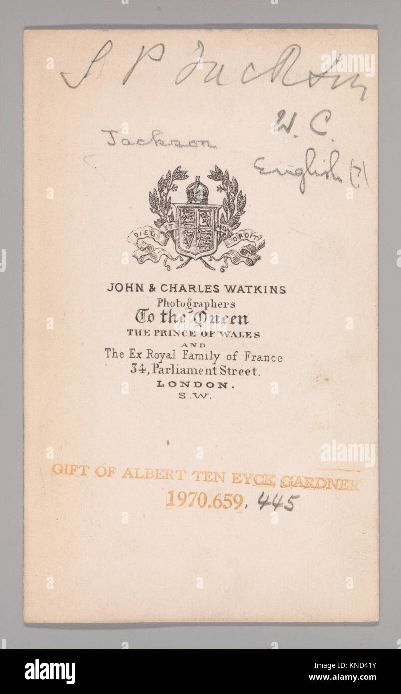 Ce portrait de Samuel Phillips Jackson illustre sa ressemblance, contribuant à la documentation historique et à la compréhension de la personnalité de l'artiste. Banque D'Images