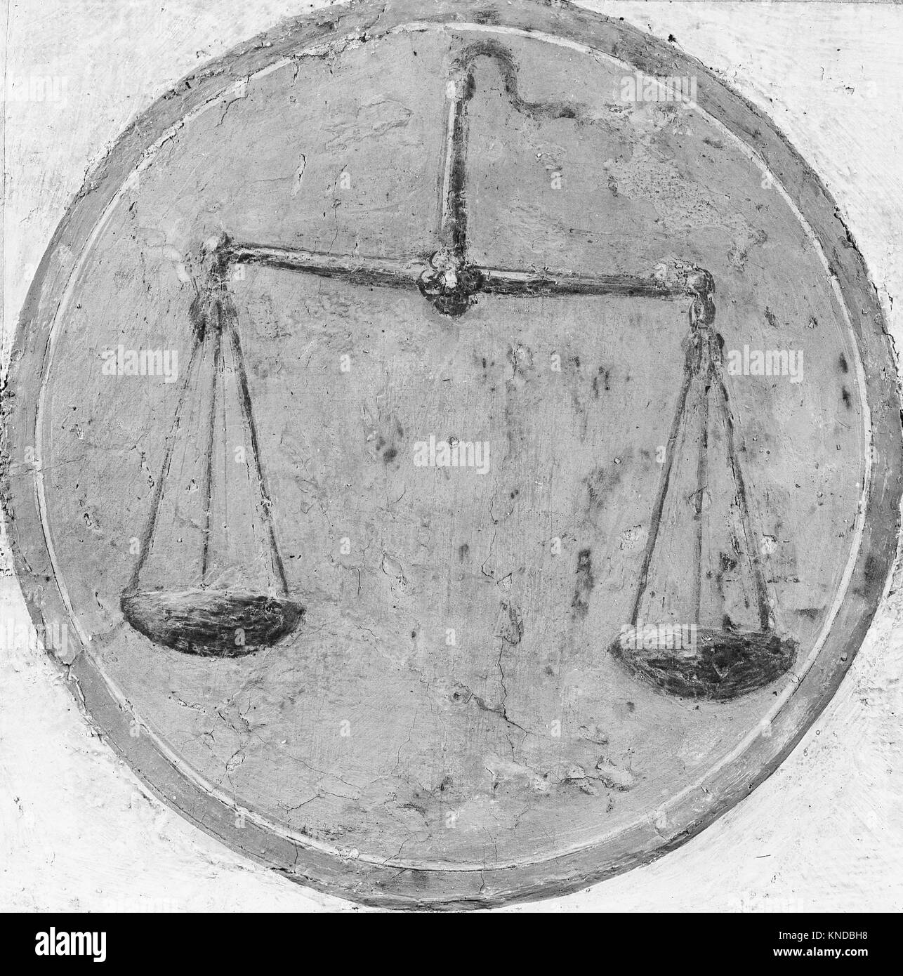 Les fresques de la Villa Stati-Mattei illustrent l'art décoratif dans les anciennes maisons romaines, montrant des scènes de la vie quotidienne et de la mythologie avec la technique classique des fresques. Banque D'Images