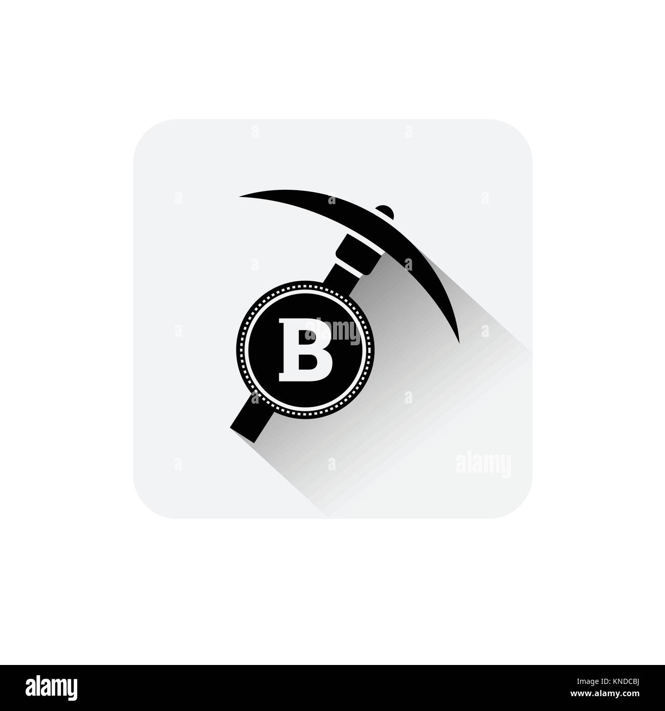 L'icône de l'industrie minière Bitcoin monnaie numérique moderne argent Web Concept Logo Illustration de Vecteur