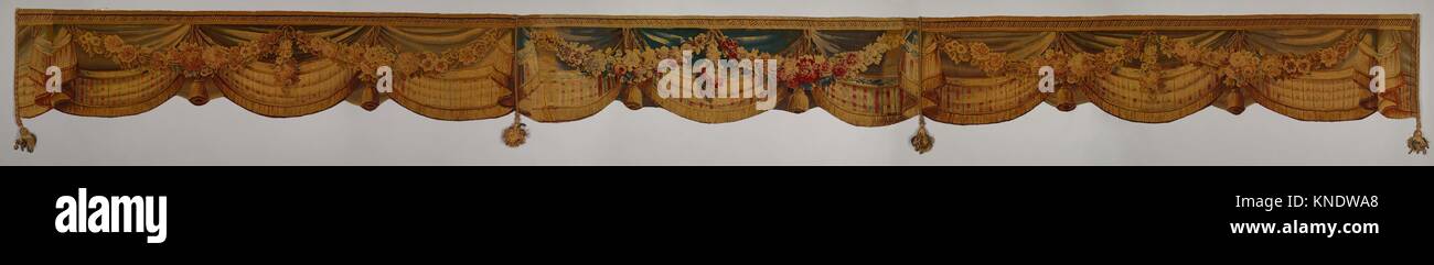 Valence pour un lit (lit à la duchesse en impériale). Usine : tapisserie de Beauvais ; Date : ca. 1780-90 ; Culture : français, Beauvais ; moyen : Soie Banque D'Images
