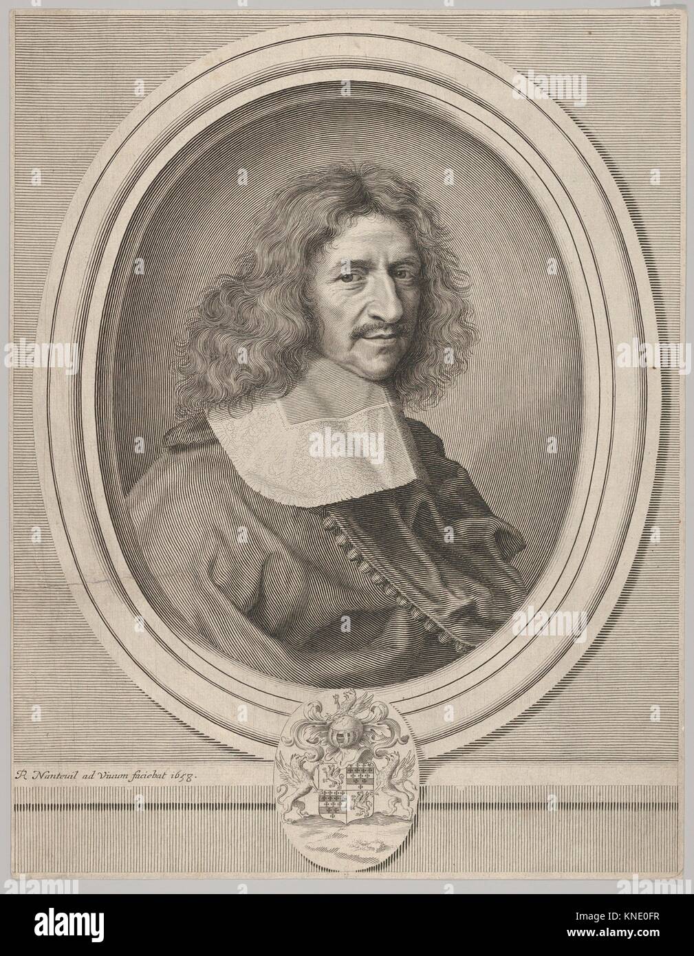 Louis Hesselin. Artiste : Robert Nanteuil (Français, Reims 1623-1678 Paris) ; Date : 1658 ; gravure ; technique : premier état de deux (Petitjean & Wickert) ; Banque D'Images