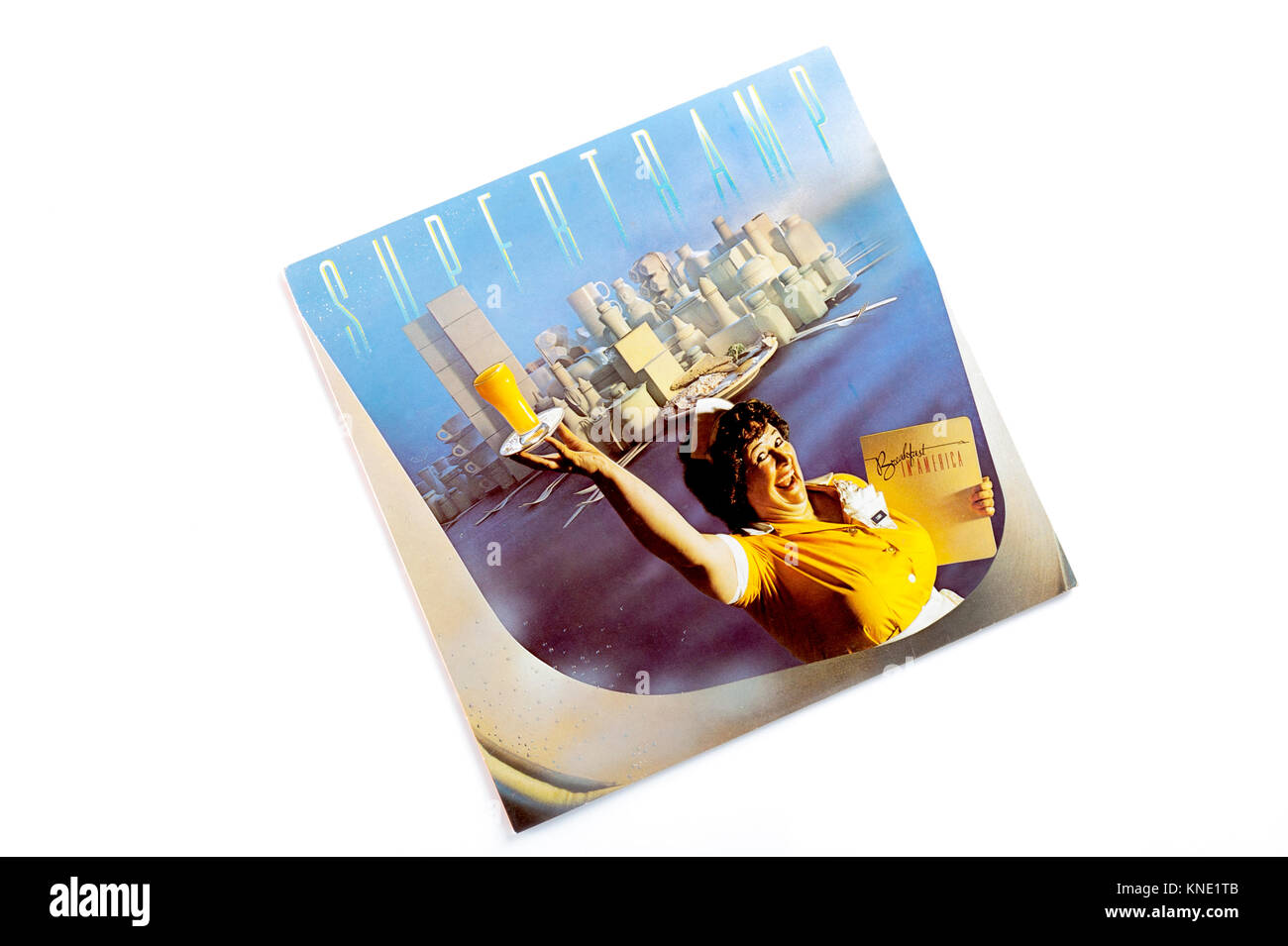 Supertramp Breakfast in America, couverture de l'Album. Banque D'Images