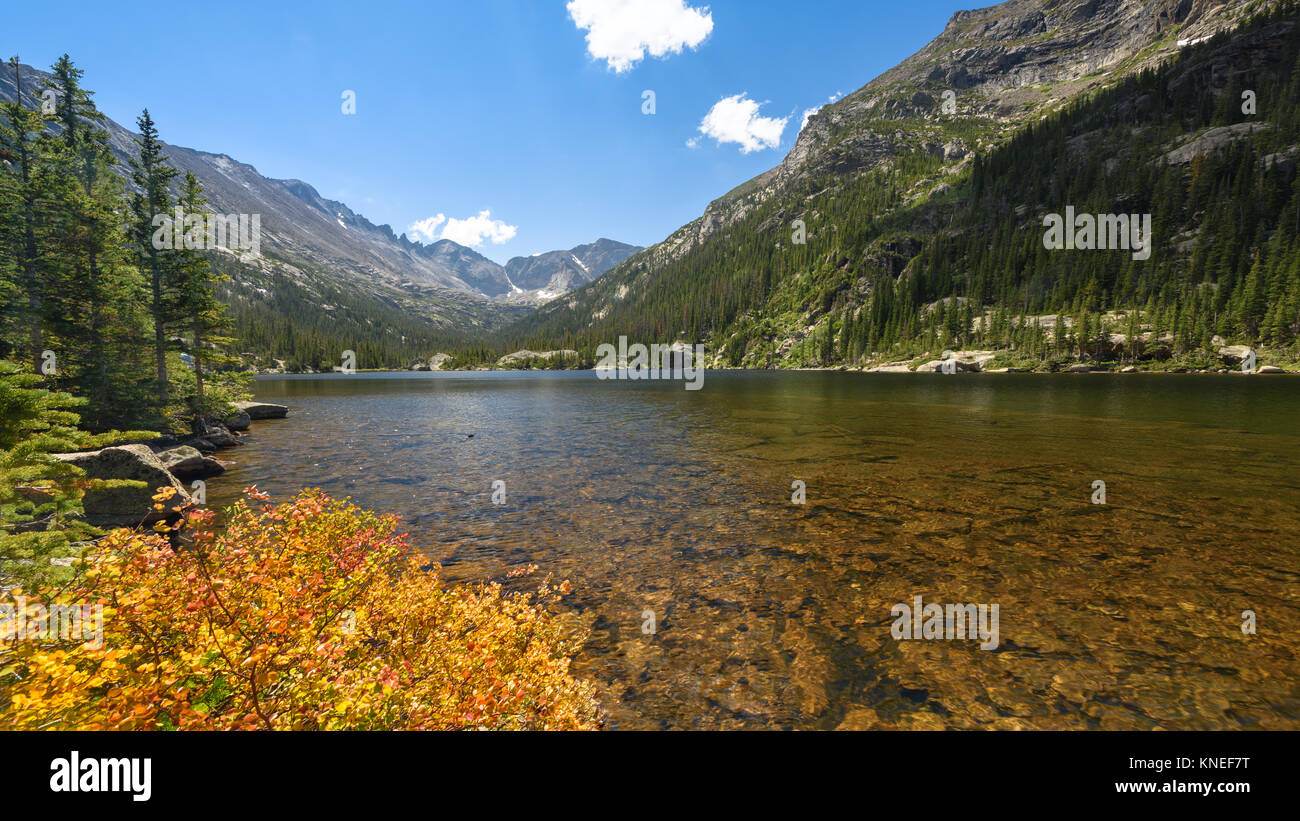 Le lac Mills, Rocky Mountain National Park, Colorado, United States Banque D'Images