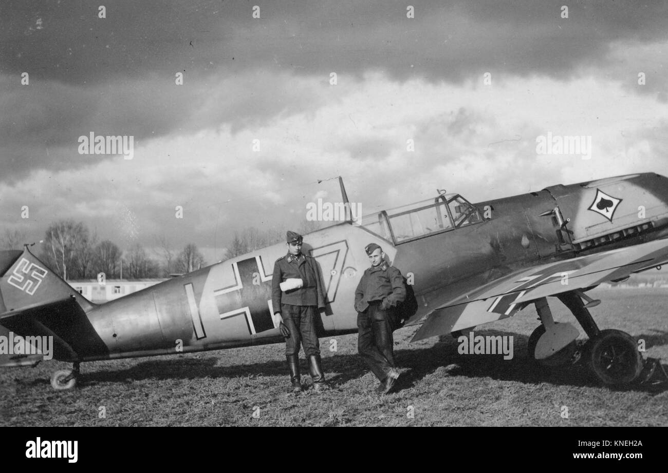 Messerschmitt Bf 109 Allemand Luftwaffe avion chasseur Banque D'Images