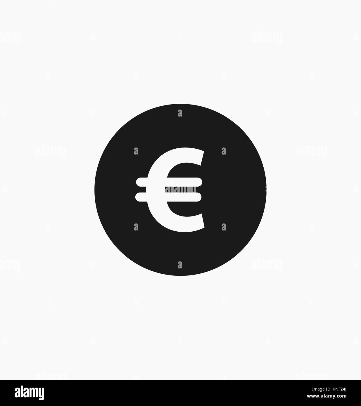 Symbole de l'euro. L'icône de la monnaie européenne. Illustration de Vecteur