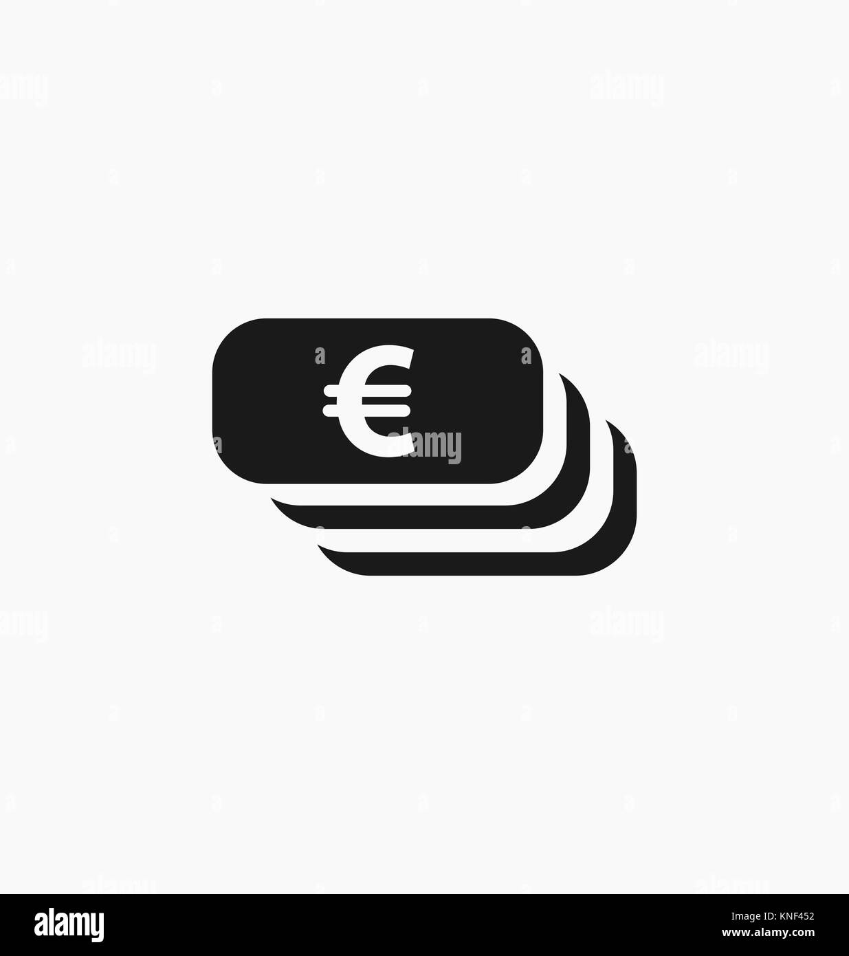 Symbole de l'euro. L'icône de la monnaie européenne. Illustration de Vecteur