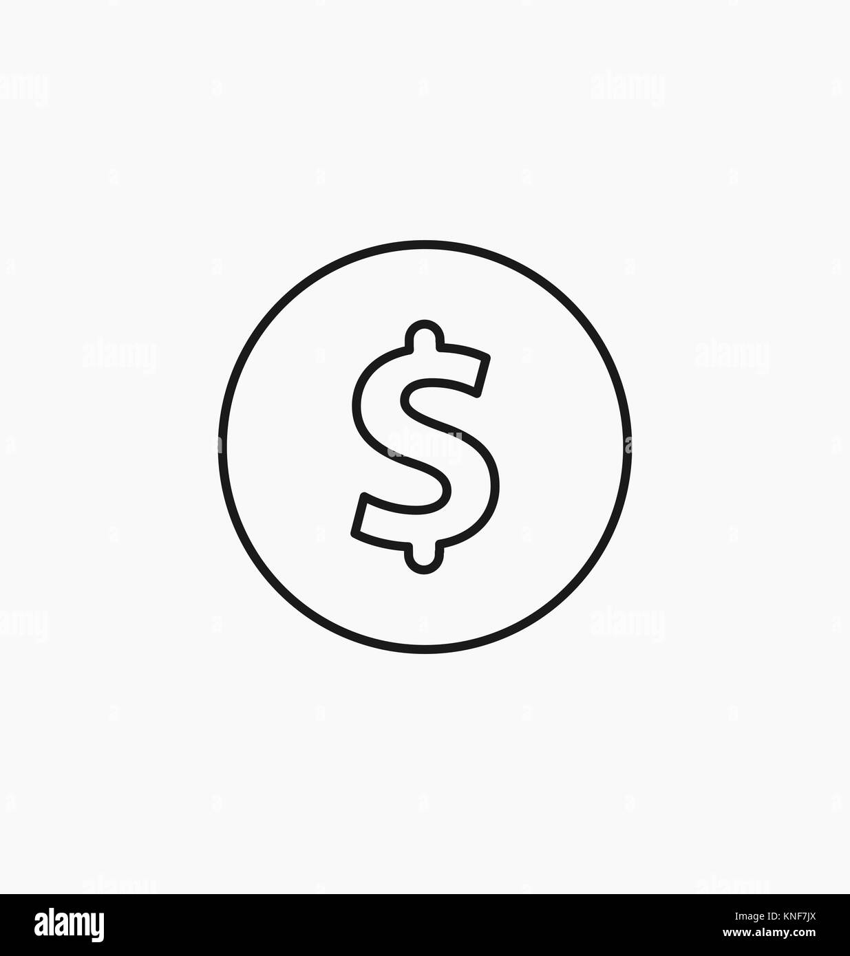 Symbole du dollar. Devise USD icon vector illustration. Illustration de Vecteur