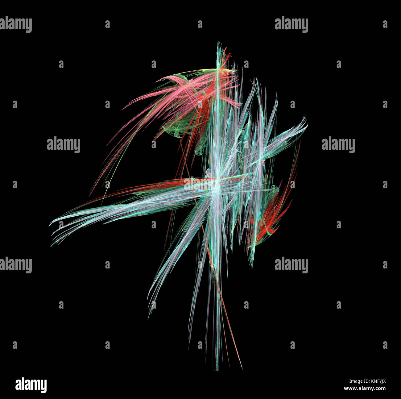 Flamme fractale, image numérique couleur Banque D'Images