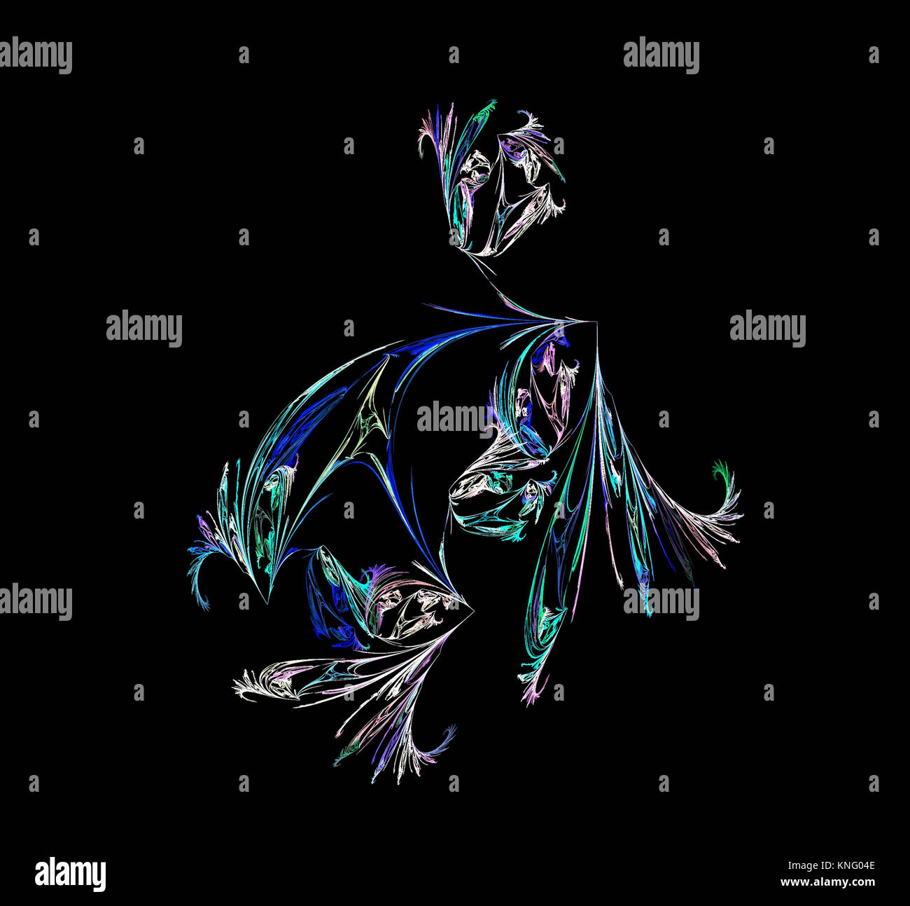 Flamme fractale, image numérique couleur Banque D'Images