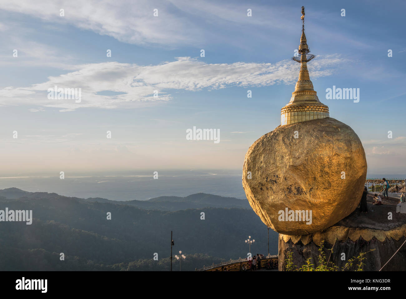 Pagode Kyaiktiyo, Golden Rock, au Myanmar, en Asie Banque D'Images