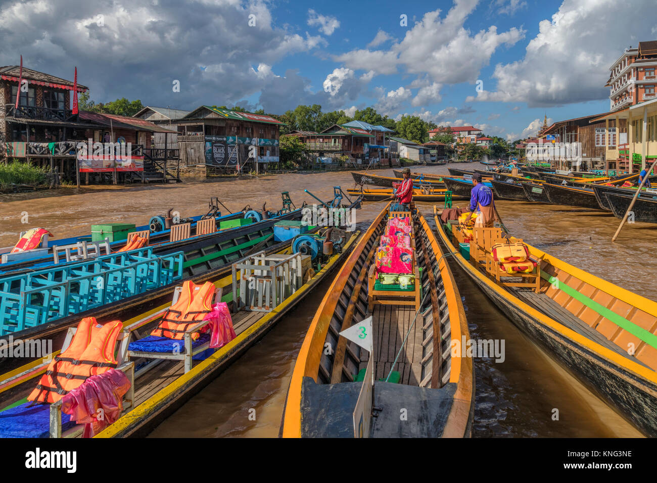 Nyaung Shwe, le lac Inle, Myanmar, en Asie Banque D'Images