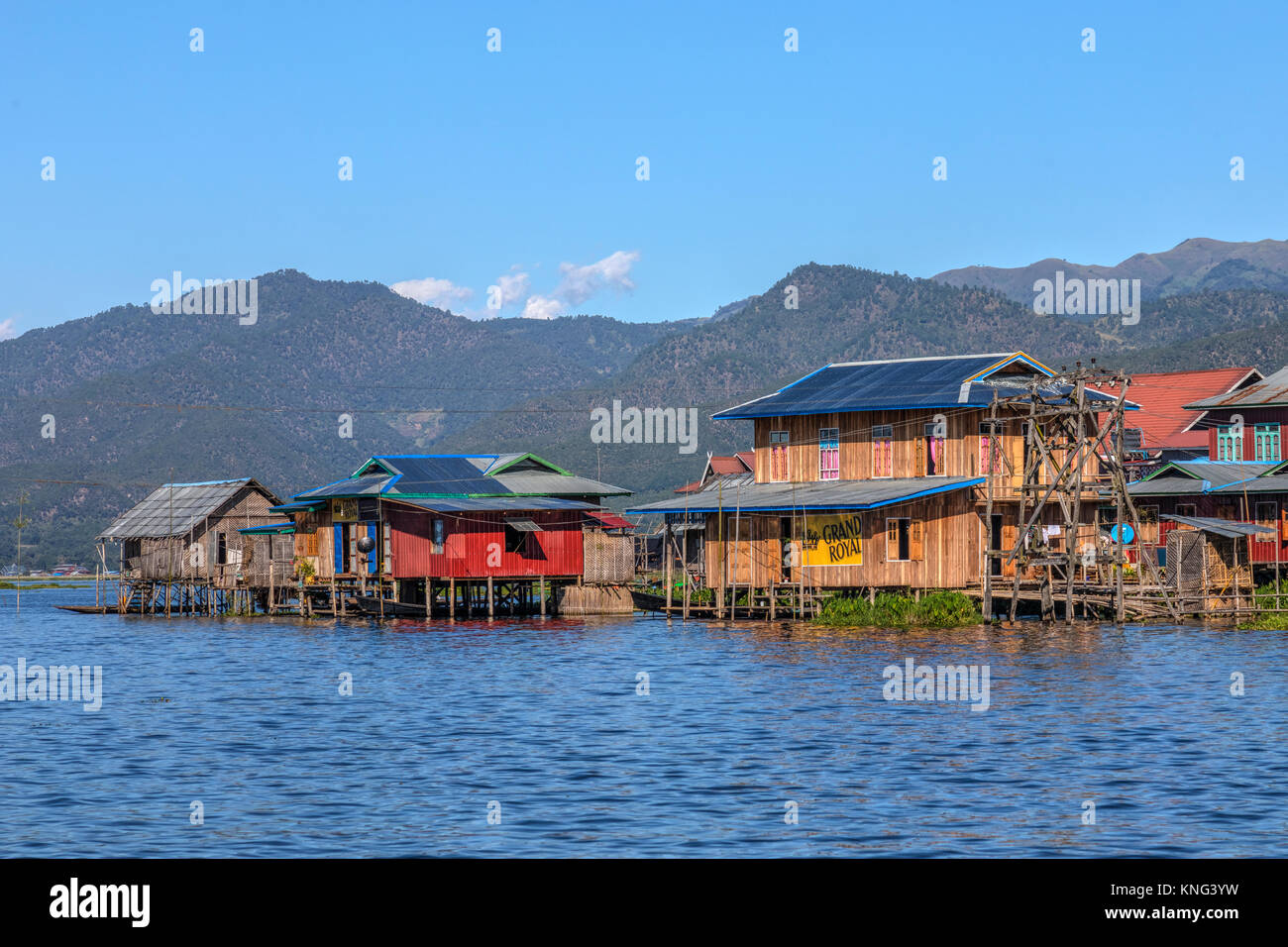 Lac Inle, Nyaung Shwe, le Myanmar, l'Asie Banque D'Images