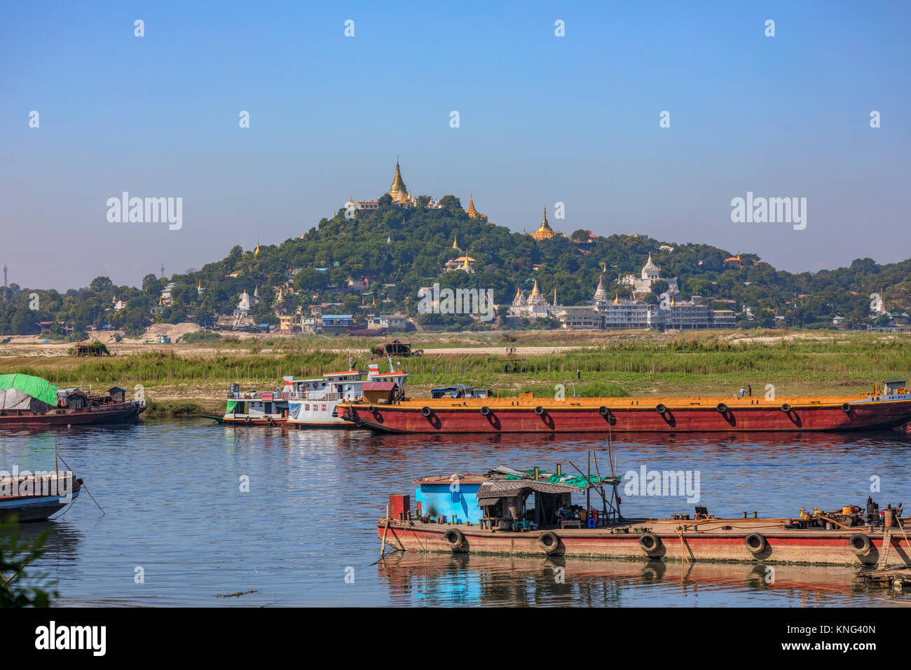 La colline de Sagaing, Mandalay, Myanmar, en Asie Banque D'Images