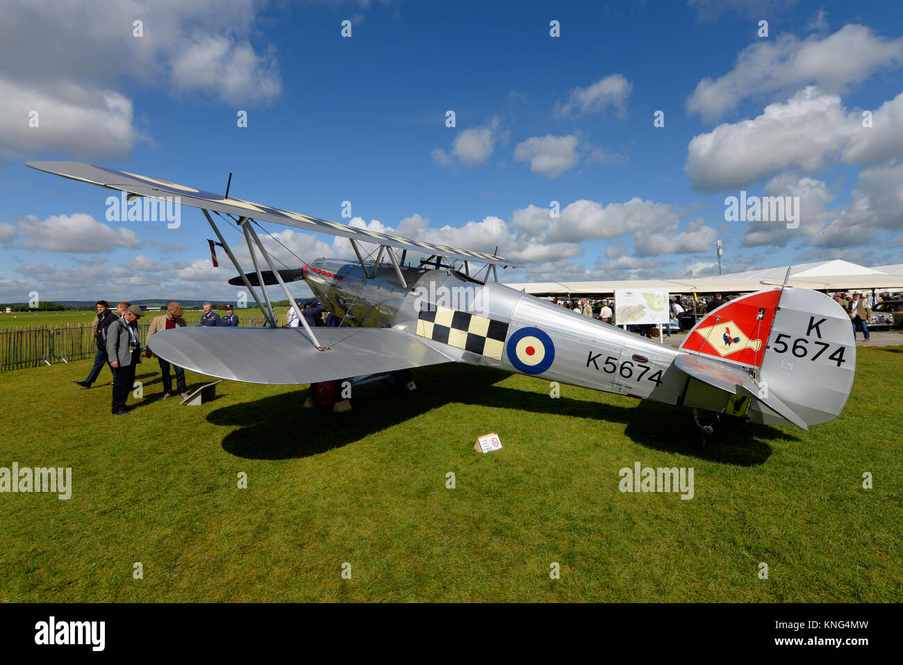 Hawker Fury K5674 chasseur biplan administré par avion historique Collection dans l'esprit Freddie Mars du Goodwood Revival 2017 Aviation Banque D'Images