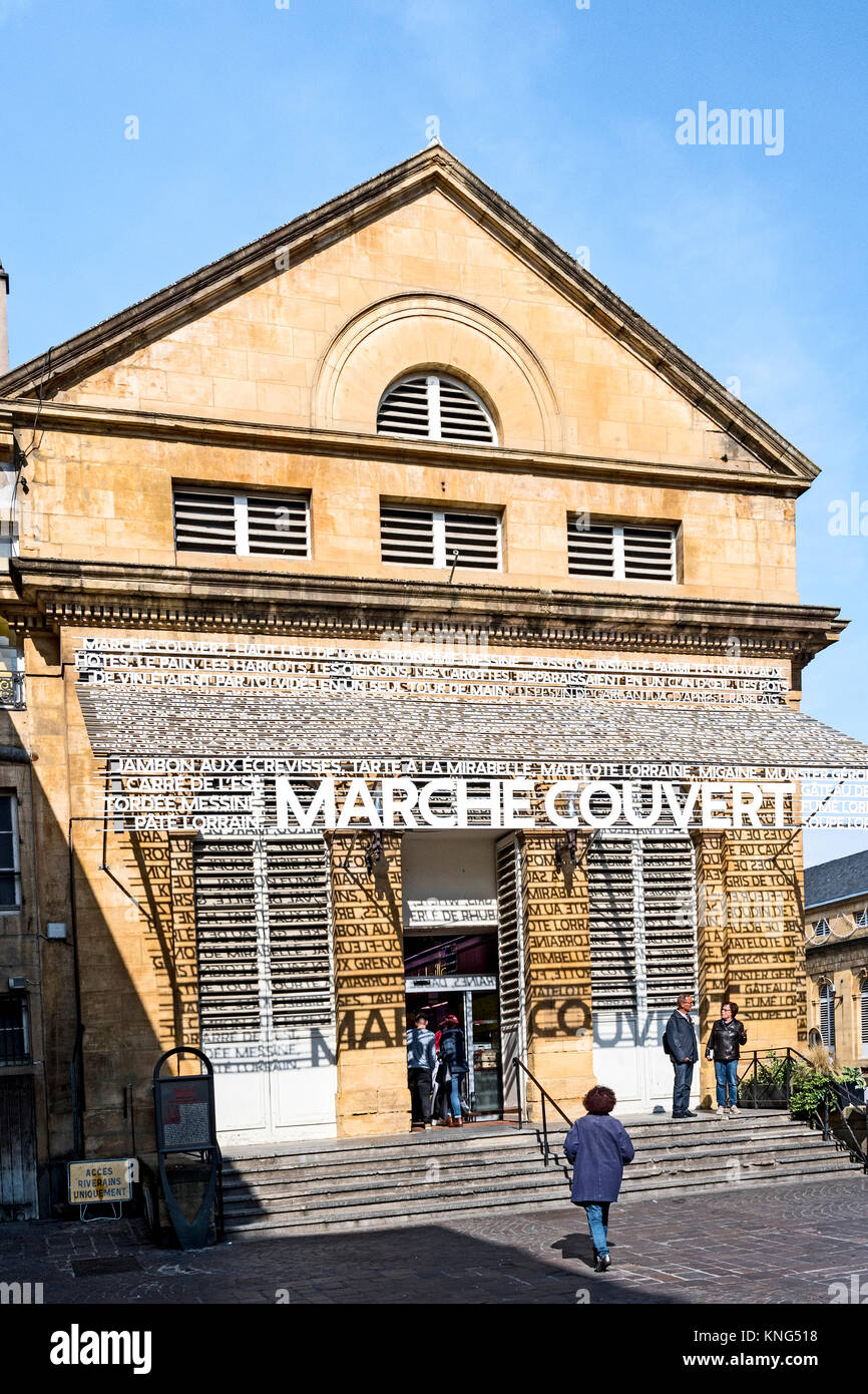 Metz (France) : Marché Couvert - Markthalle Banque D'Images