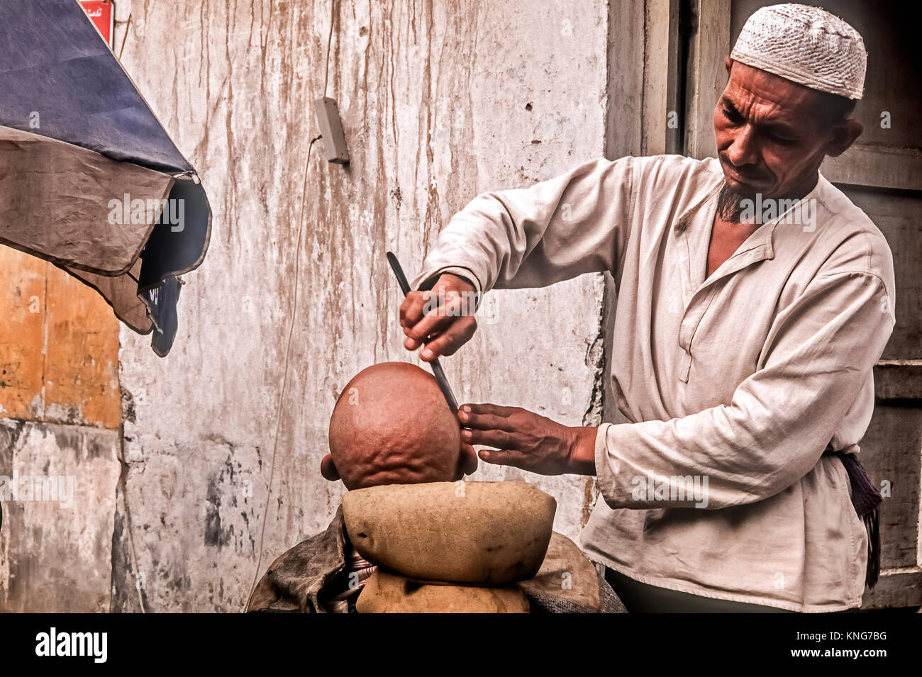 Asie Ouzbékistan - Coiffure Banque D'Images