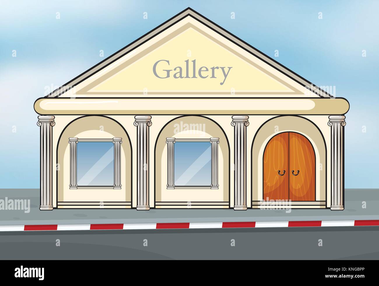 Illustration d'une gallery house Illustration de Vecteur