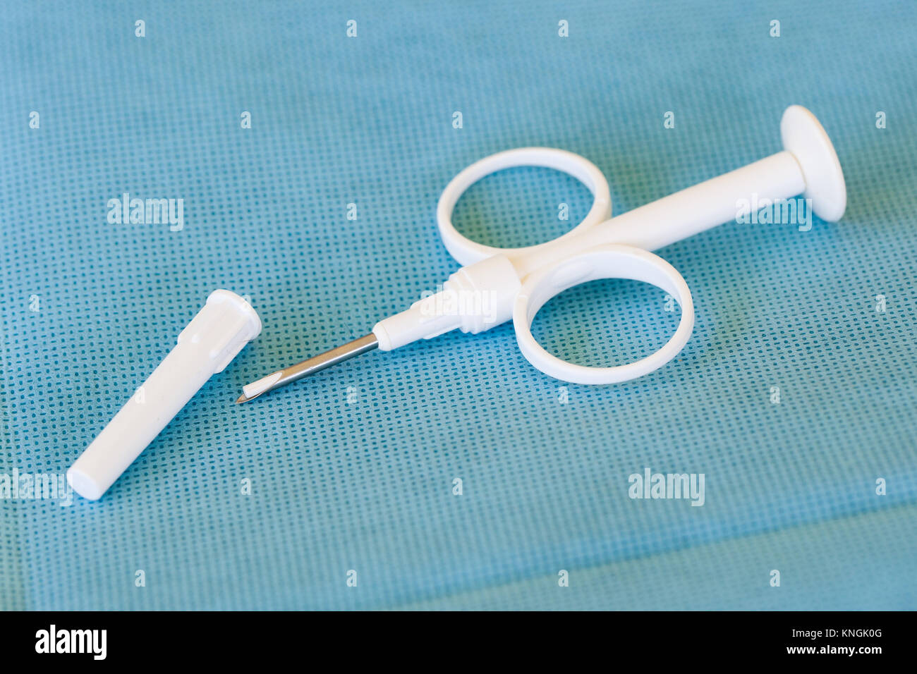 Applicateur de Microchip. La puce utilisée pour voler à lunettes-renards. Miallo. Le Queensland. L'Australie. Banque D'Images
