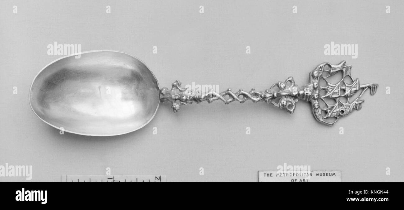 Figure-haut spoon rencontré 17888 188279 Bouilloire : Maître des poissons, bouilloire : Peut-être par Andries Vis, 1741 ?1799, figure-haut spoon, 1767, Argent, 7 x 1 7/16 13/16 in. (18,9 x 4,6 cm). Le Metropolitan Museum of Art, New York. Don de Mme Samuel P. Avery, 1897 (97.2.256) Banque D'Images