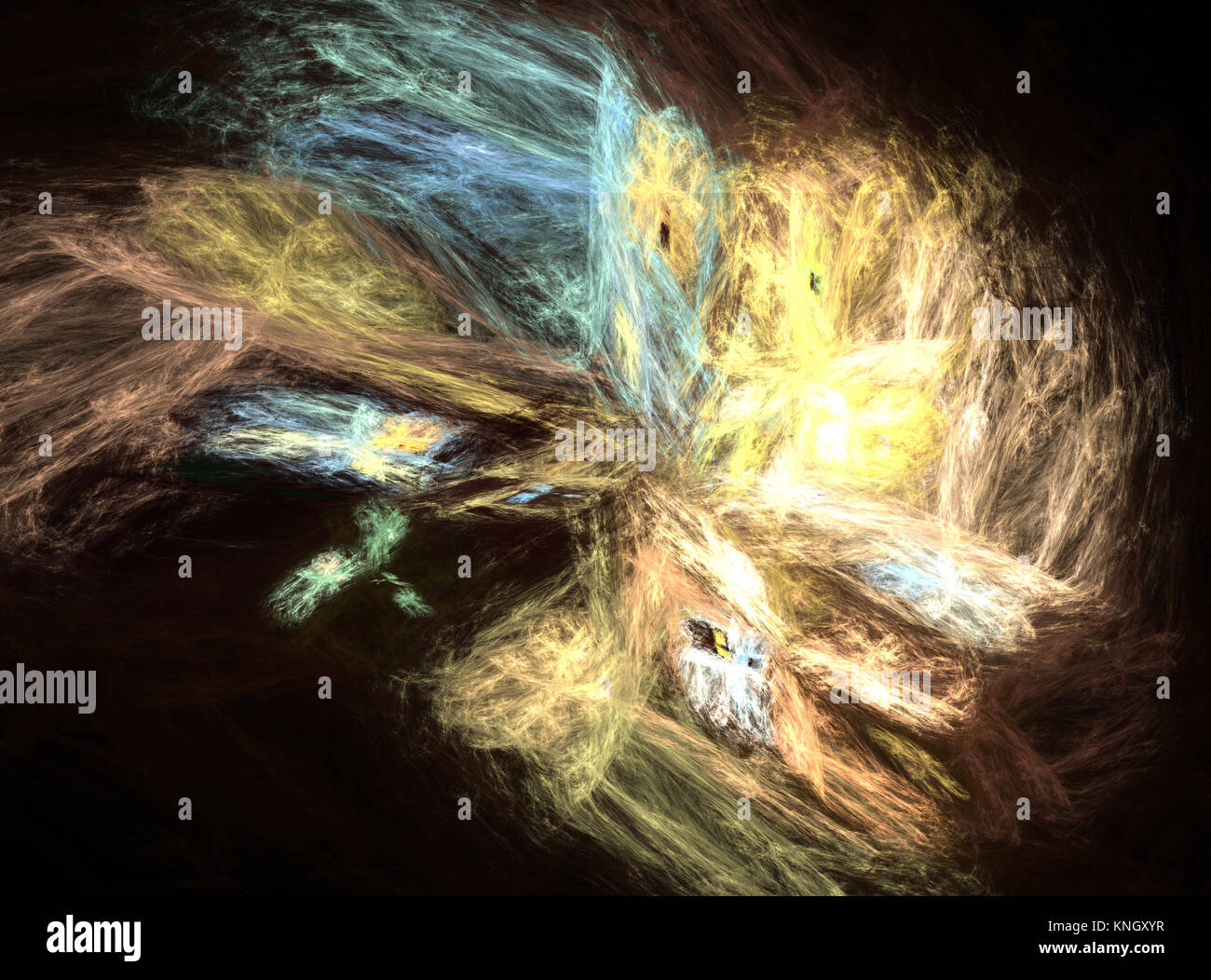 Fractale de la flamme, d'une image numérique Banque D'Images