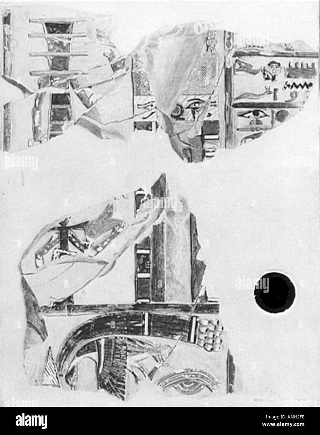Cette fausse porte de la tombe de Mentuherkhepeshef est une caractéristique architecturale égyptienne antique utilisée dans les pratiques funéraires, permettant le passage de l'esprit. Banque D'Images