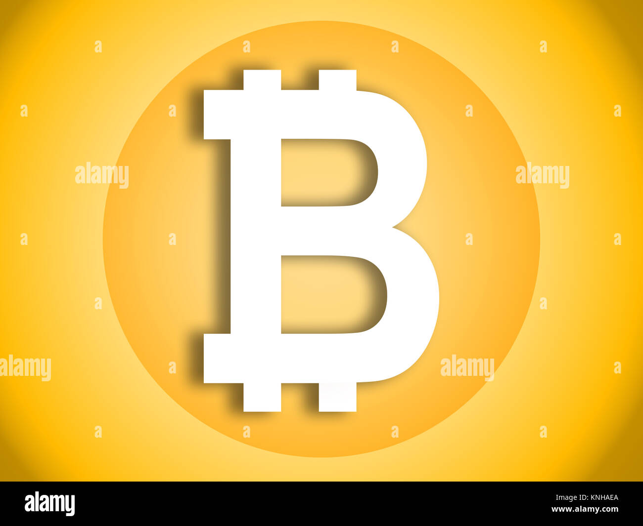 Illustration symbole bitcoin Banque D'Images